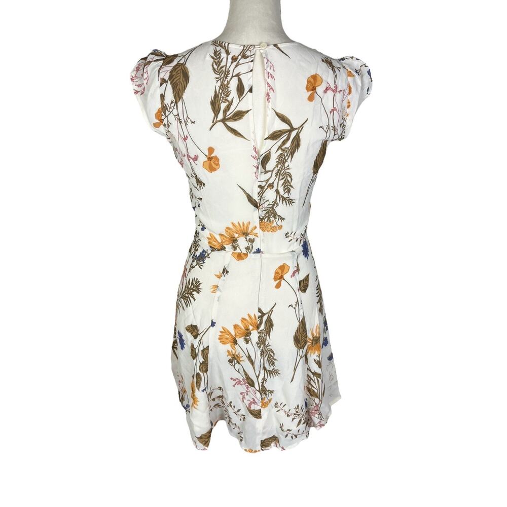 Reformation Deven Frolic Floral Ruffle Mini Dress Romantic Cottagecore Boho Sz 2 - Picture 4 of 9